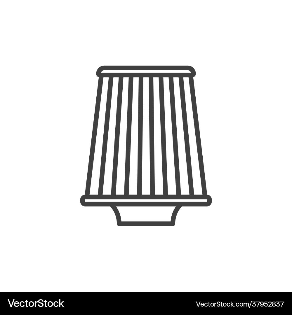 Cone shaped air filter icon a simple linear image Cone shaped air filter icon a simple linear image vector image