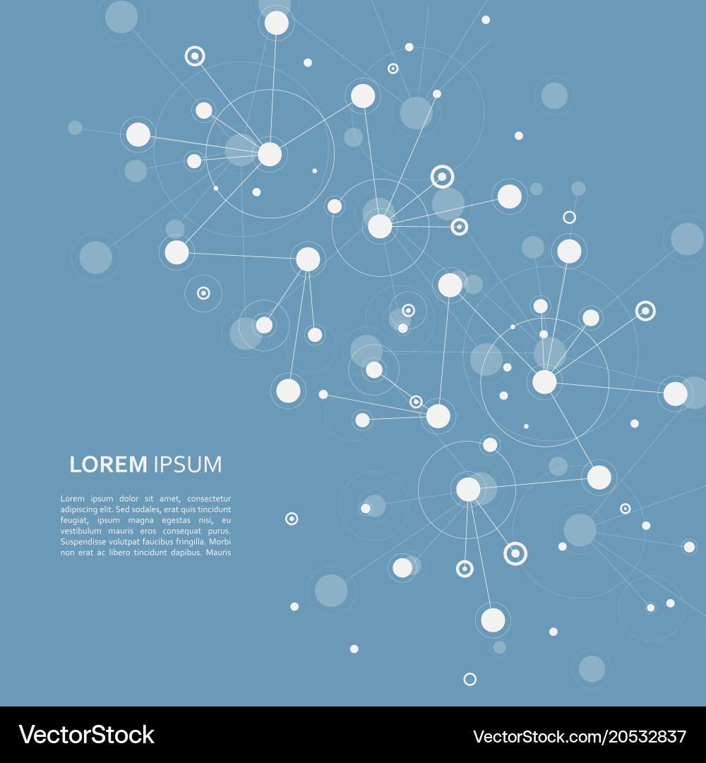 Connection science molecule background vector image