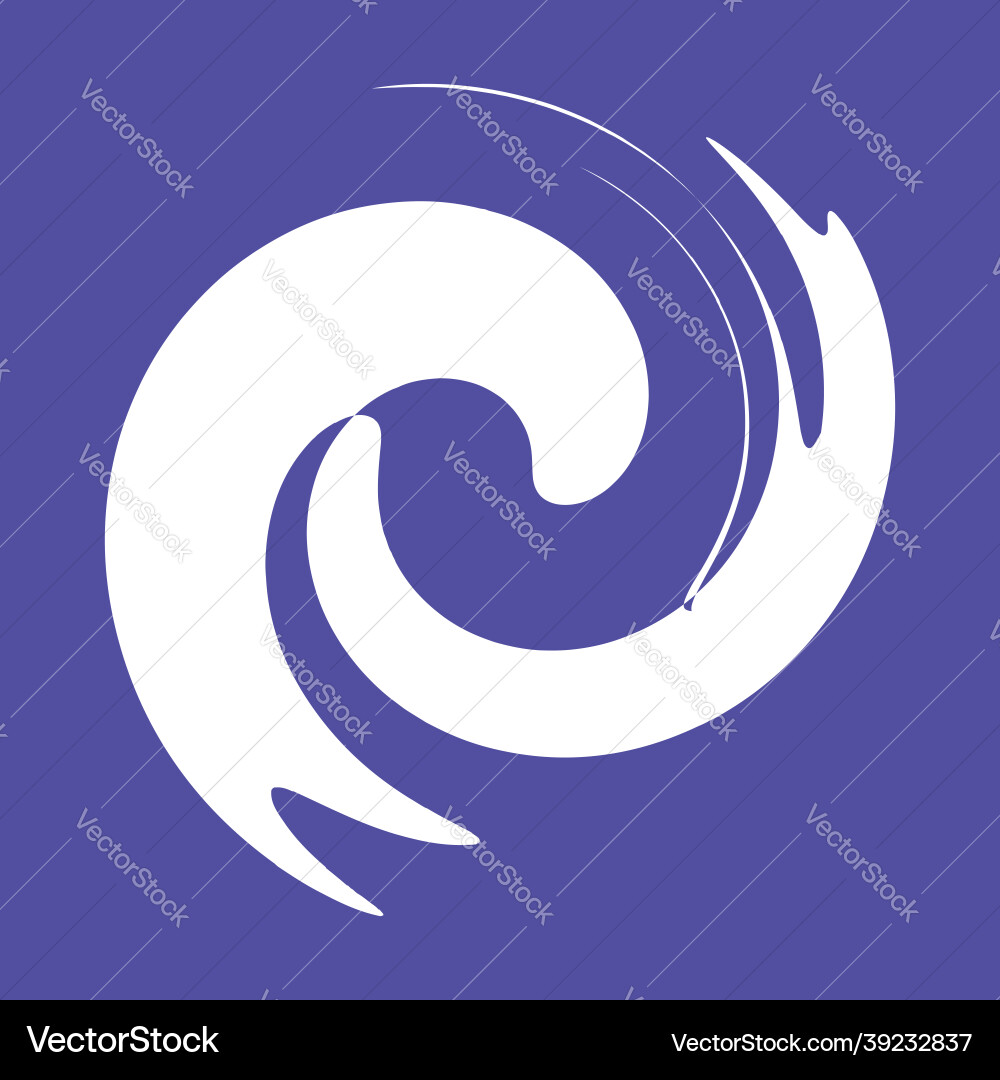 Curl spiral swirl volute helix circular twirl Vector Image