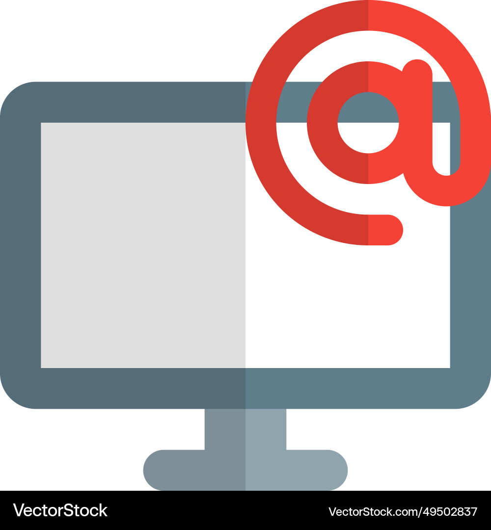 Displays the network address on monitor screen Vector Image