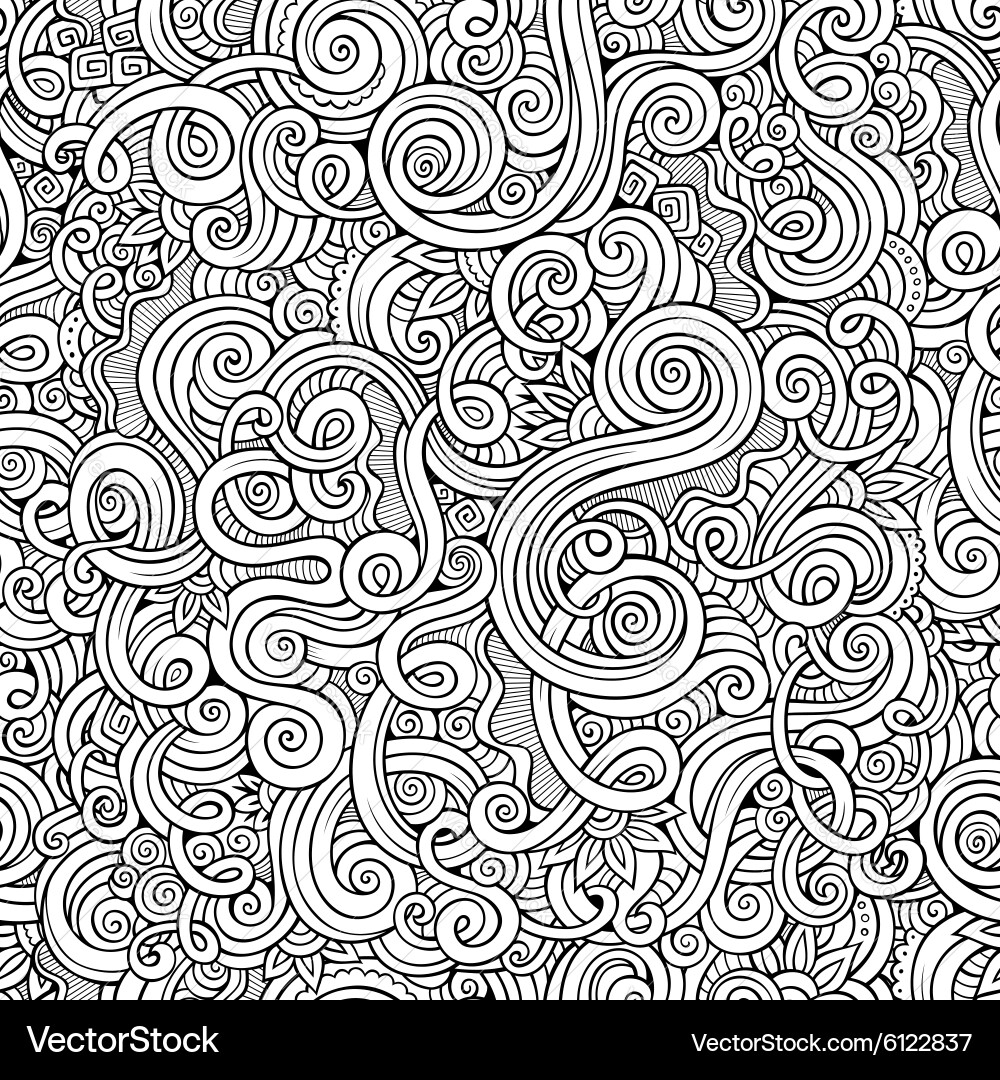 Intricate Ornamental Curl Pattern vector image