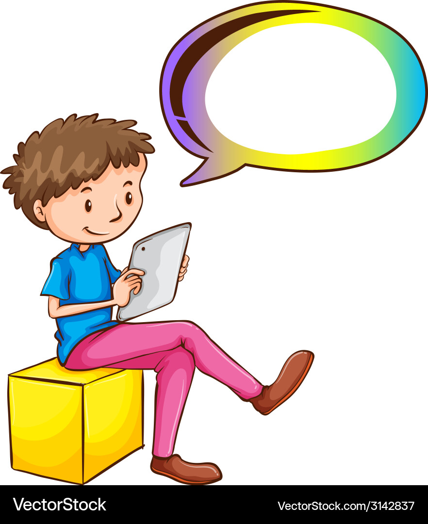 Man and notepad Vector Image