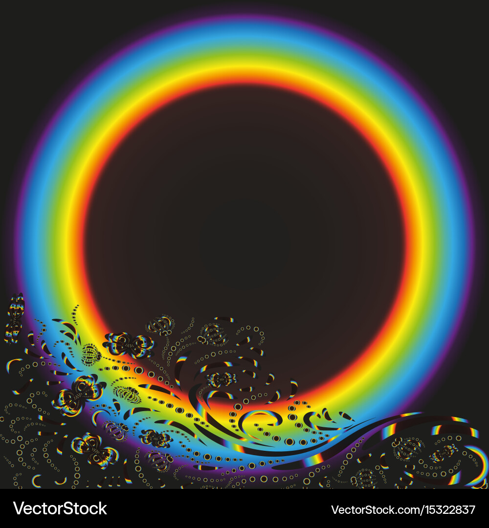 Pattern on the background with a rainbow Vector Image