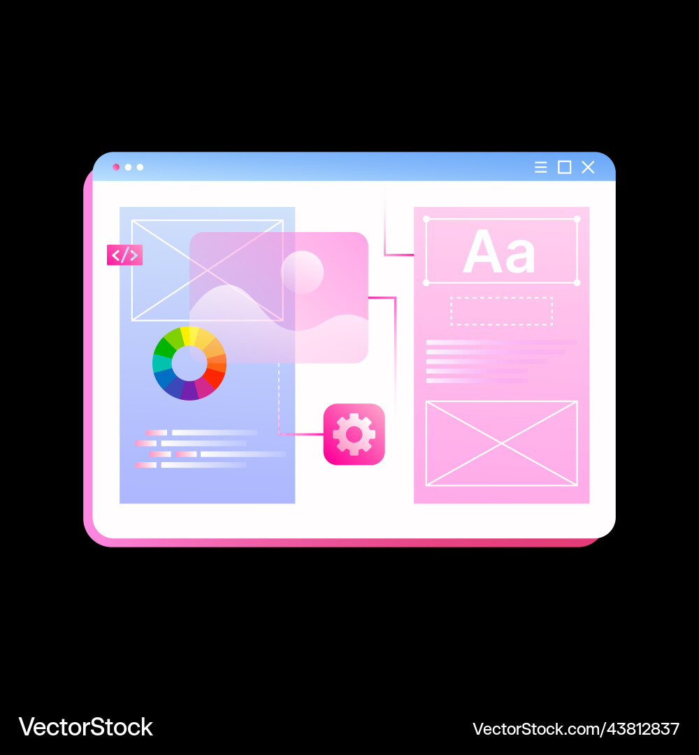 Photo editing on computer screen display Photo editing on computer screen display vector image