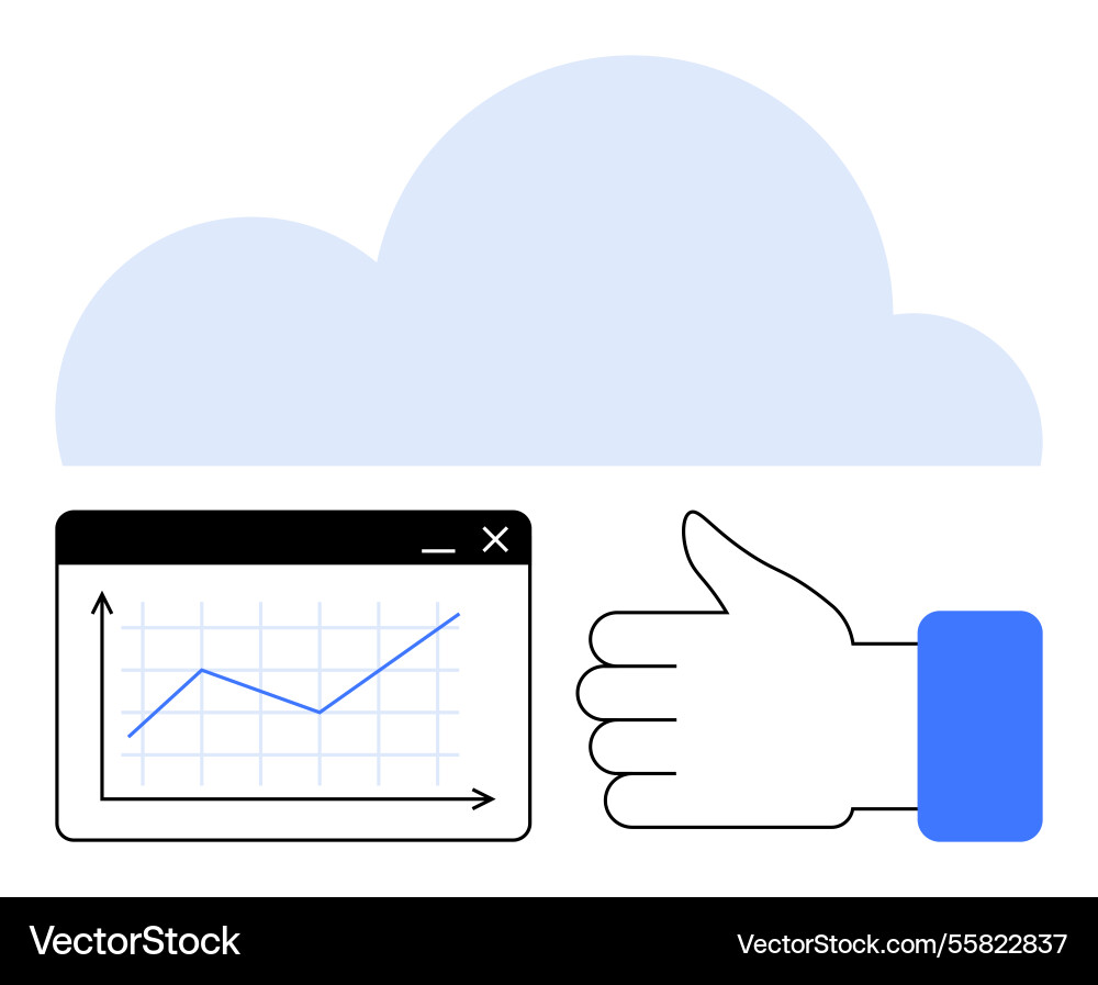 Positive feedback on cloud-based data analytics Positive feedback on cloud-based data analytics vector image