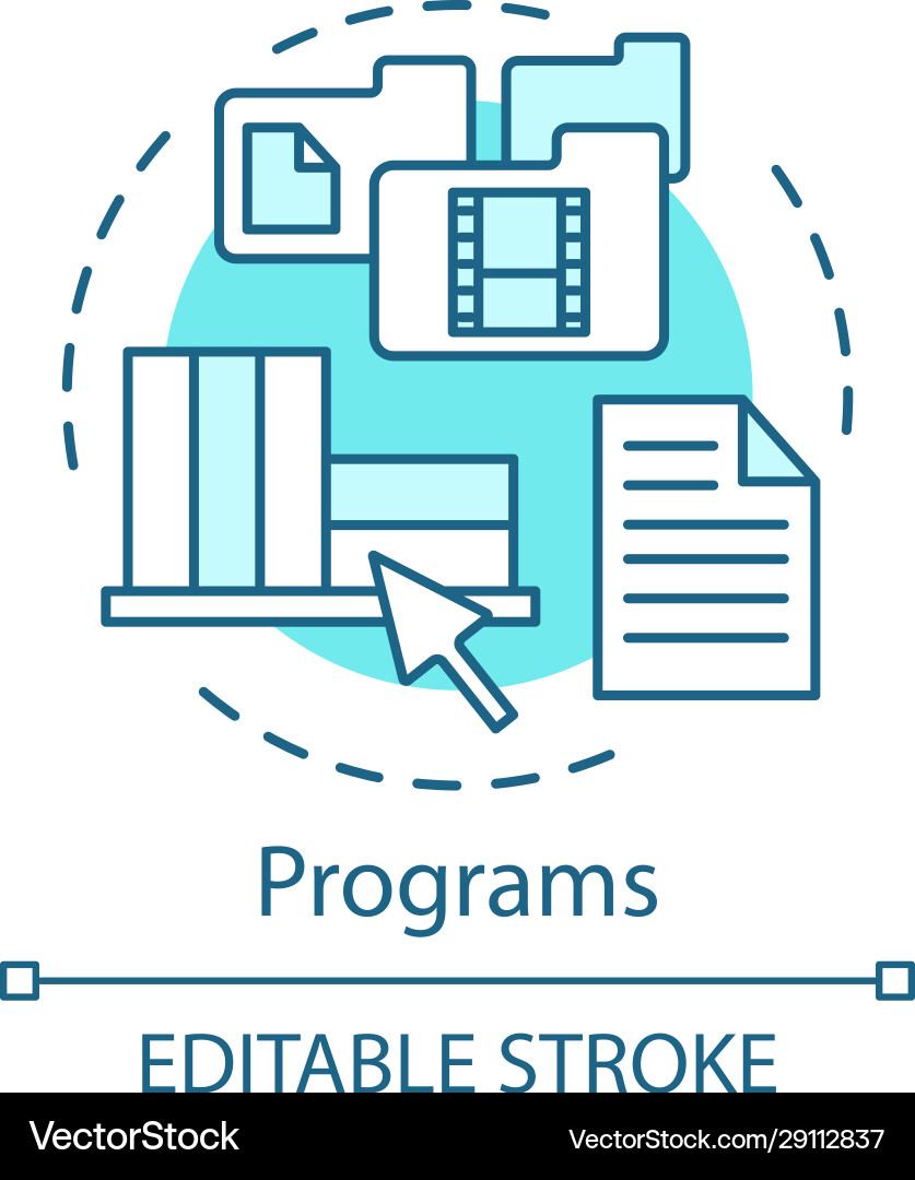 Programs & Data Concept Icon vector image