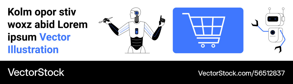 Robotics and artificial intelligence concept Robotics and artificial intelligence concept vector image