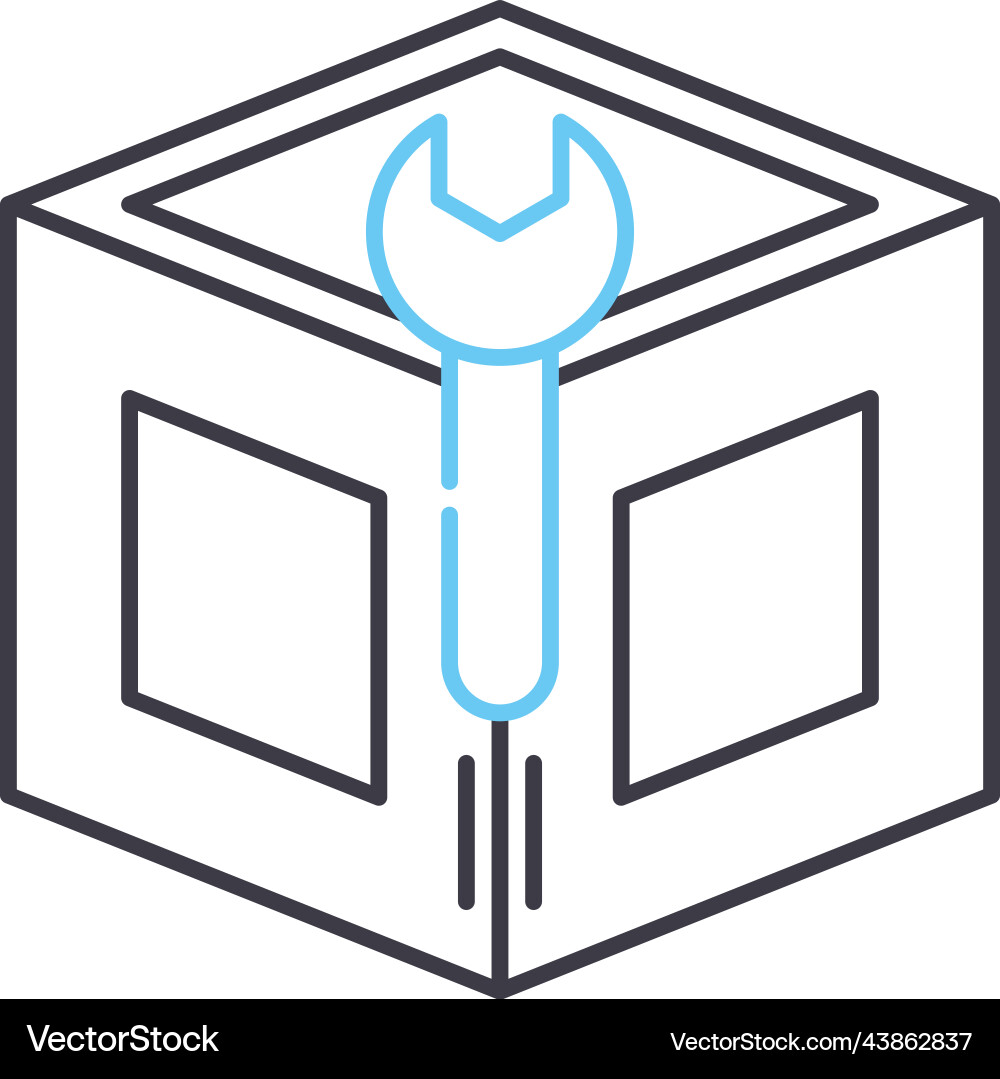Sdk toolkit line icon outline symbol Sdk toolkit line icon outline symbol vector image