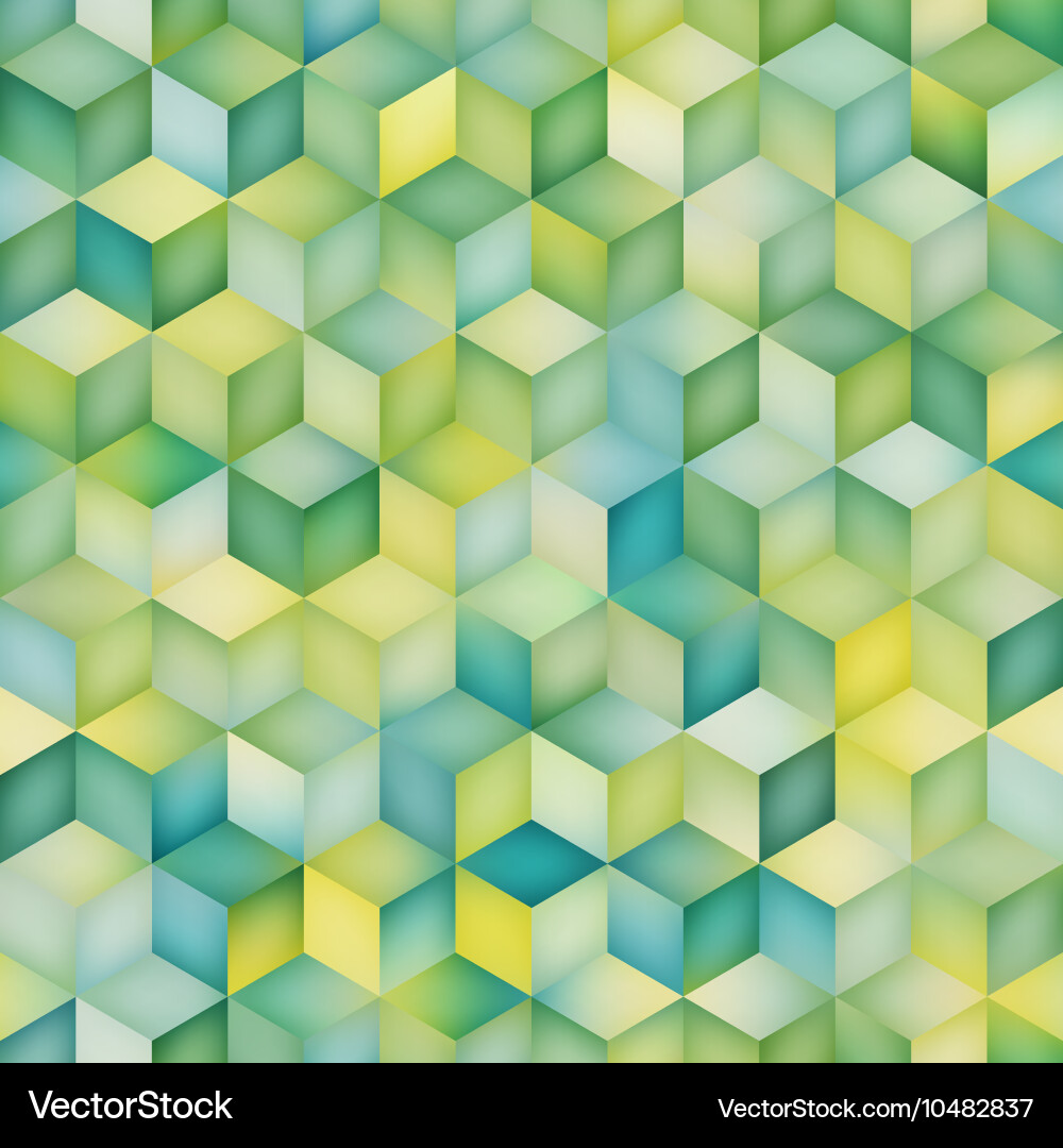 Seamless multicolor gradient cube shape Vector Image