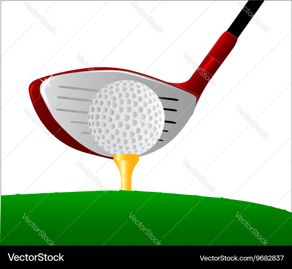 Teeing off Vector Image
