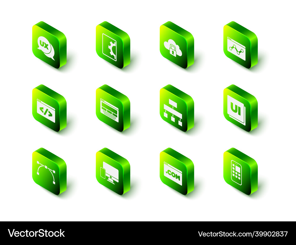 Web-Entwicklung Cloud Computing Lock Website Web-Entwicklung Cloud Computing Lock Website vektorbild
