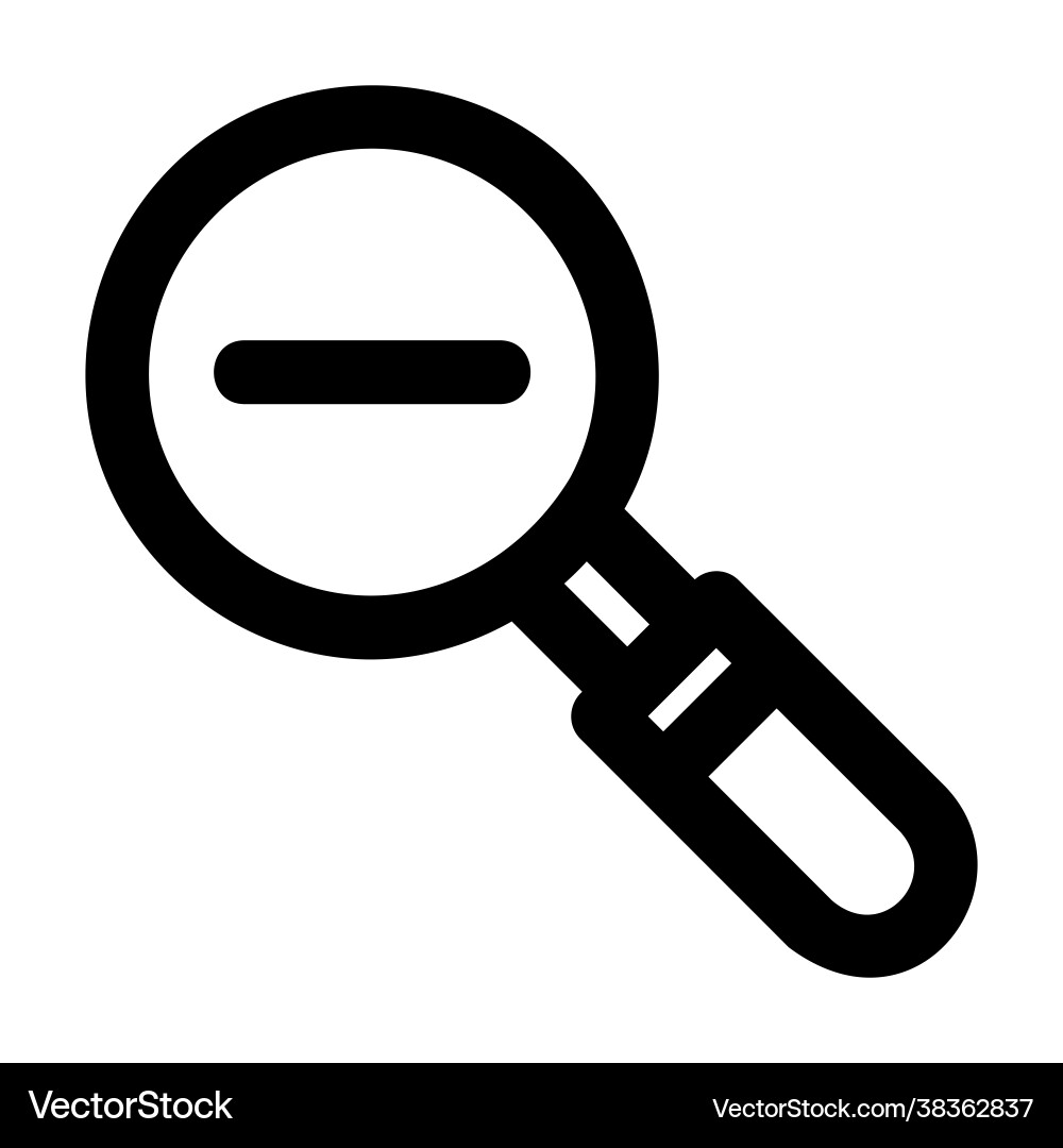 Zoom out icon in line style for any projects Vector Image