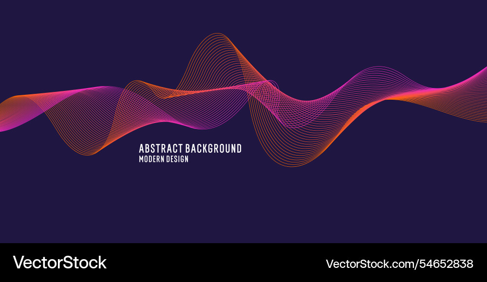 Abstract background with lines wavy bend vector image
