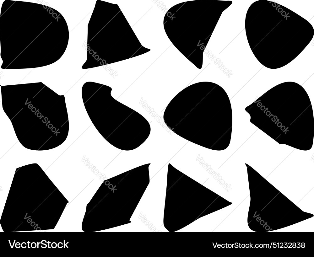 Abstract blobs fluid liquid shapes symbol visual Vector Image