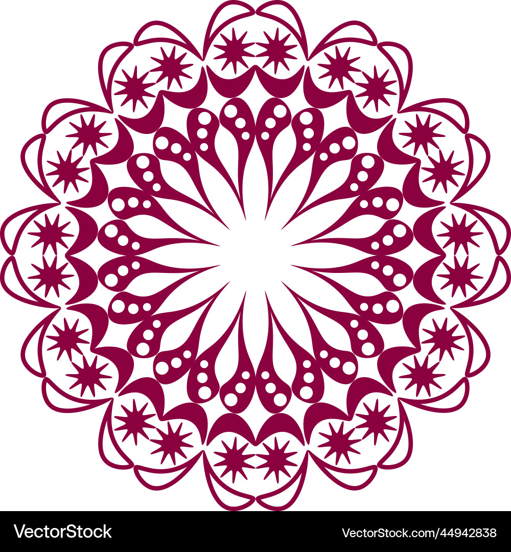 Abstract circle pattern in mandala style Abstract circle pattern in mandala style Vector Image