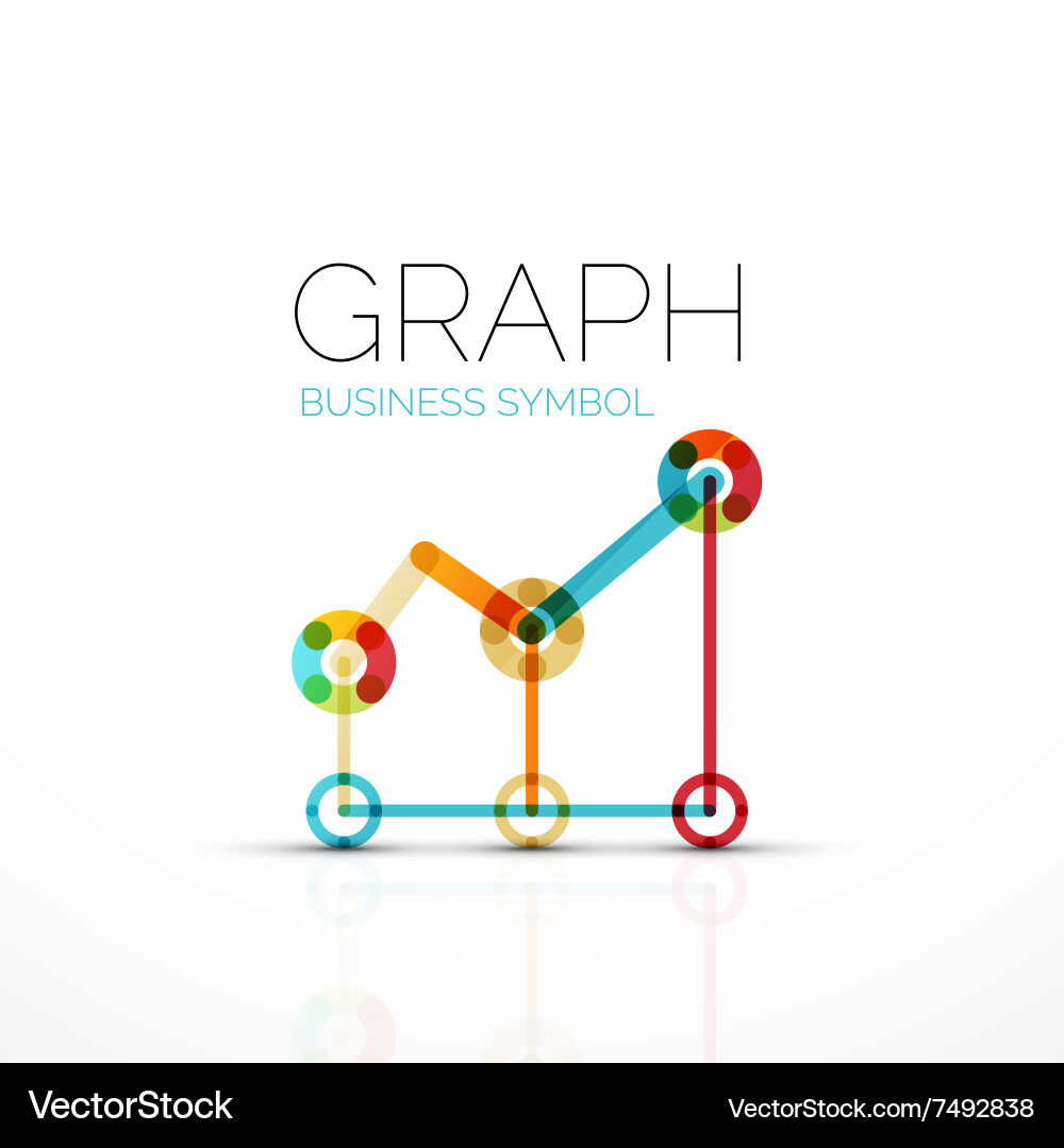 Abstract logo idea linear chart or graph Vector Image