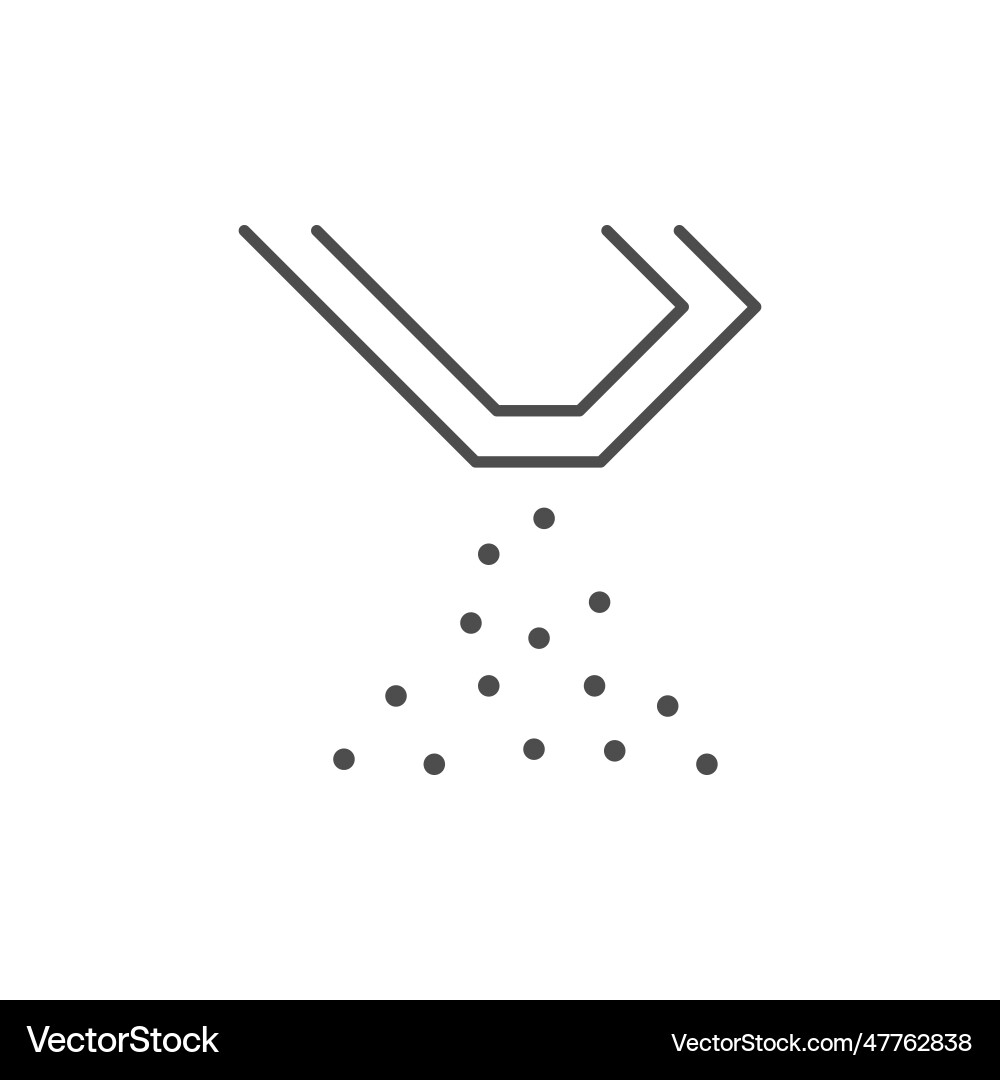 Adding seasoning line outline icon Adding seasoning line outline icon vector image