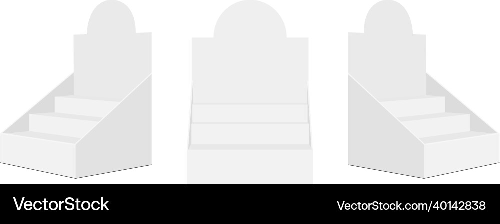 Cardboard Display Boxes Mockups Vector Image