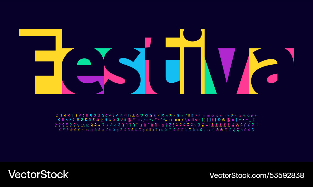 Colorful Festive Letter Art Vector Image