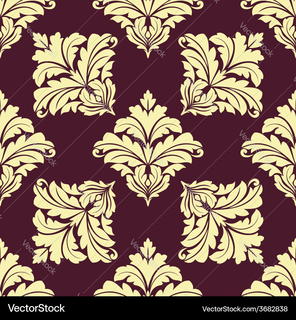 Damask Leaf Pattern vector image