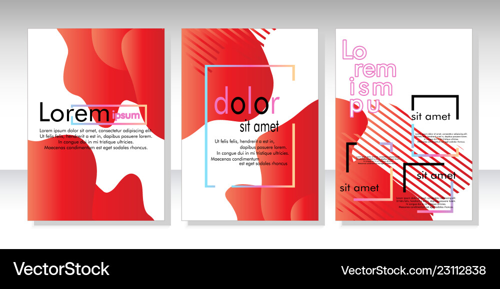 Dynamic style banner design set with fluid Dynamic style banner design set with fluid vector image