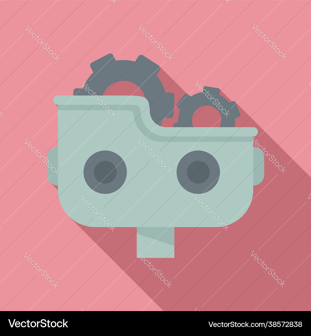 Help robot icon flat housework bot Help robot icon flat housework bot Vector Image