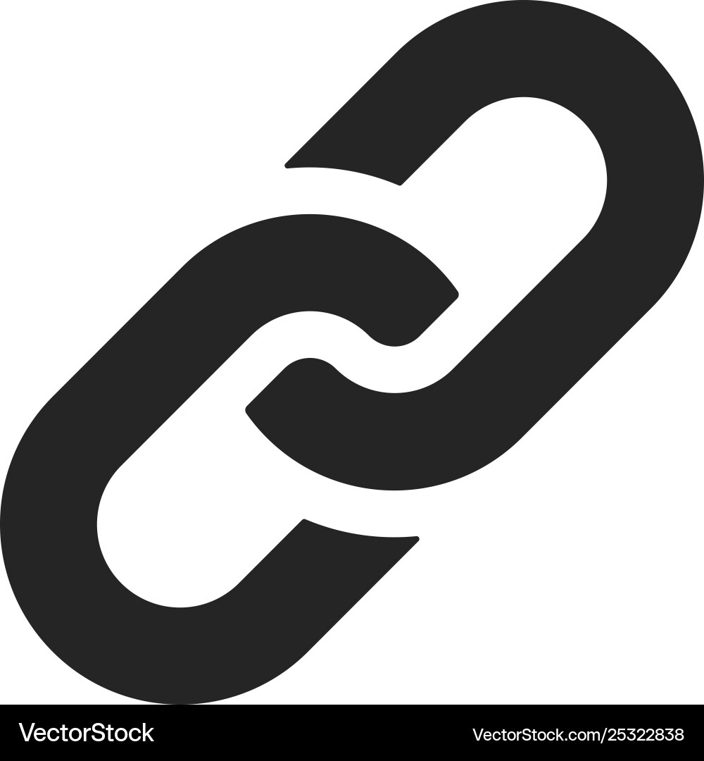 Link chain icon hyperlink Link chain icon hyperlink Vector Image