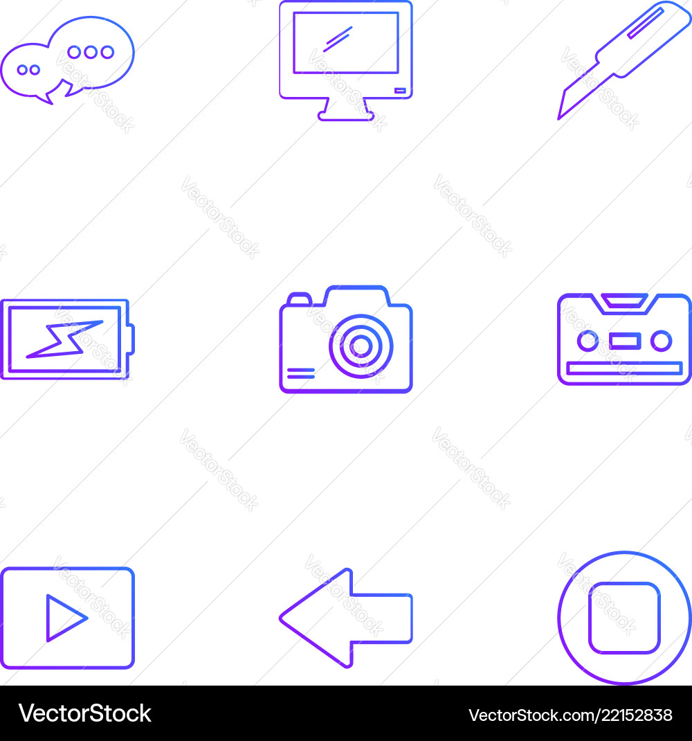 Message monitor cutter battery click cassette Vector Image