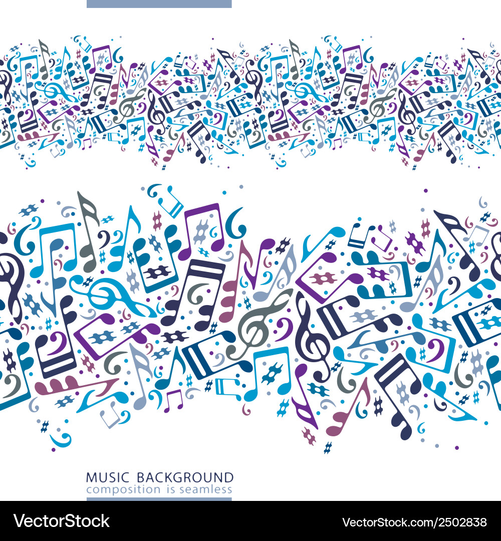Musical Notes Seamless Pattern Vector Image