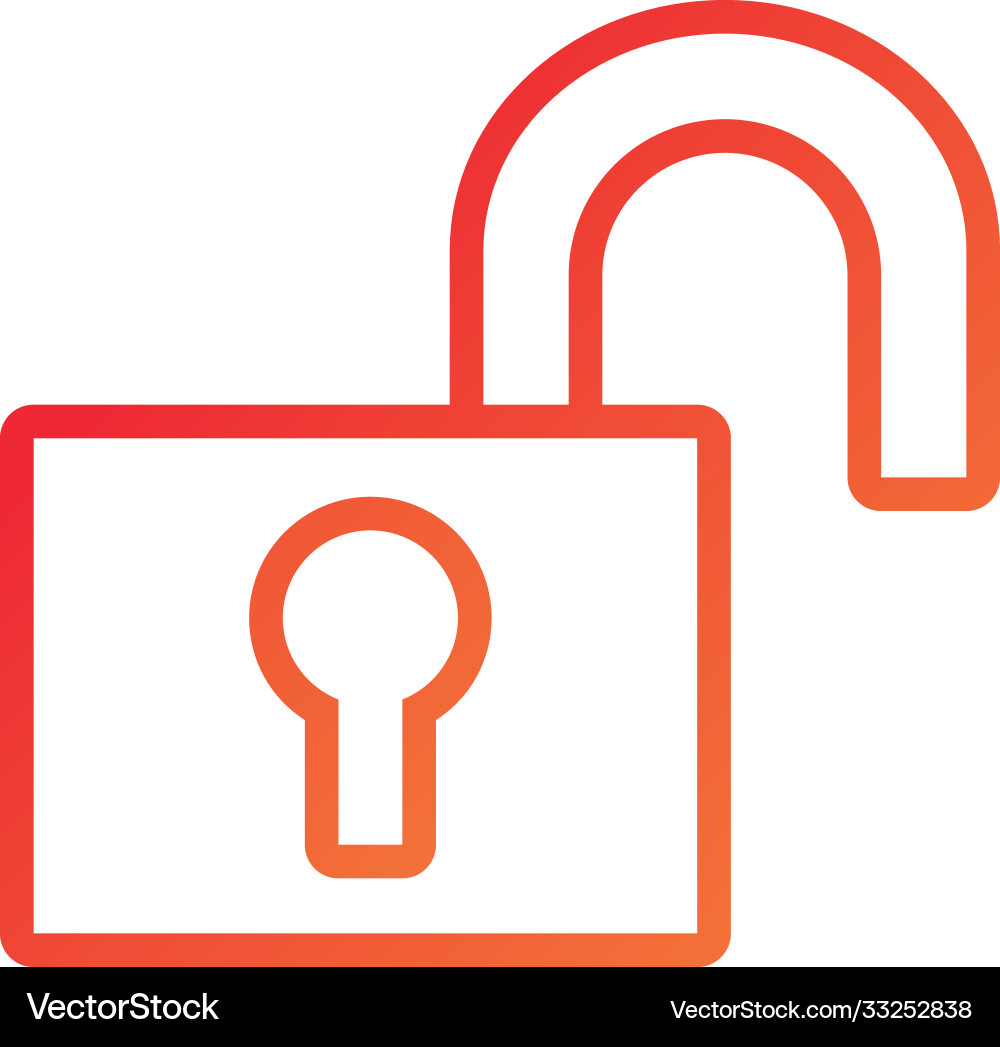 Safe padlock data security gradient style Vector Image