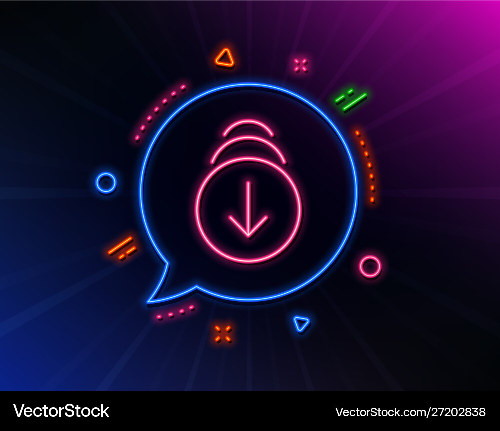 Scroll down arrow line icon scrolling screen sign Scroll down arrow line icon scrolling screen sign vector image