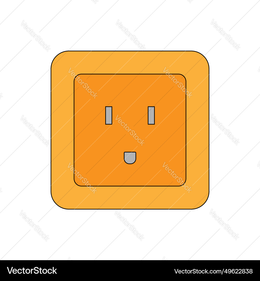 Simple of socket plug icon isolated on background Simple of socket plug icon isolated on background Vector Image