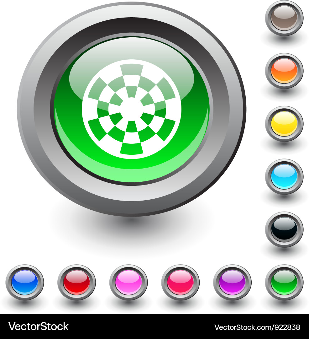 Target round button Vector Image