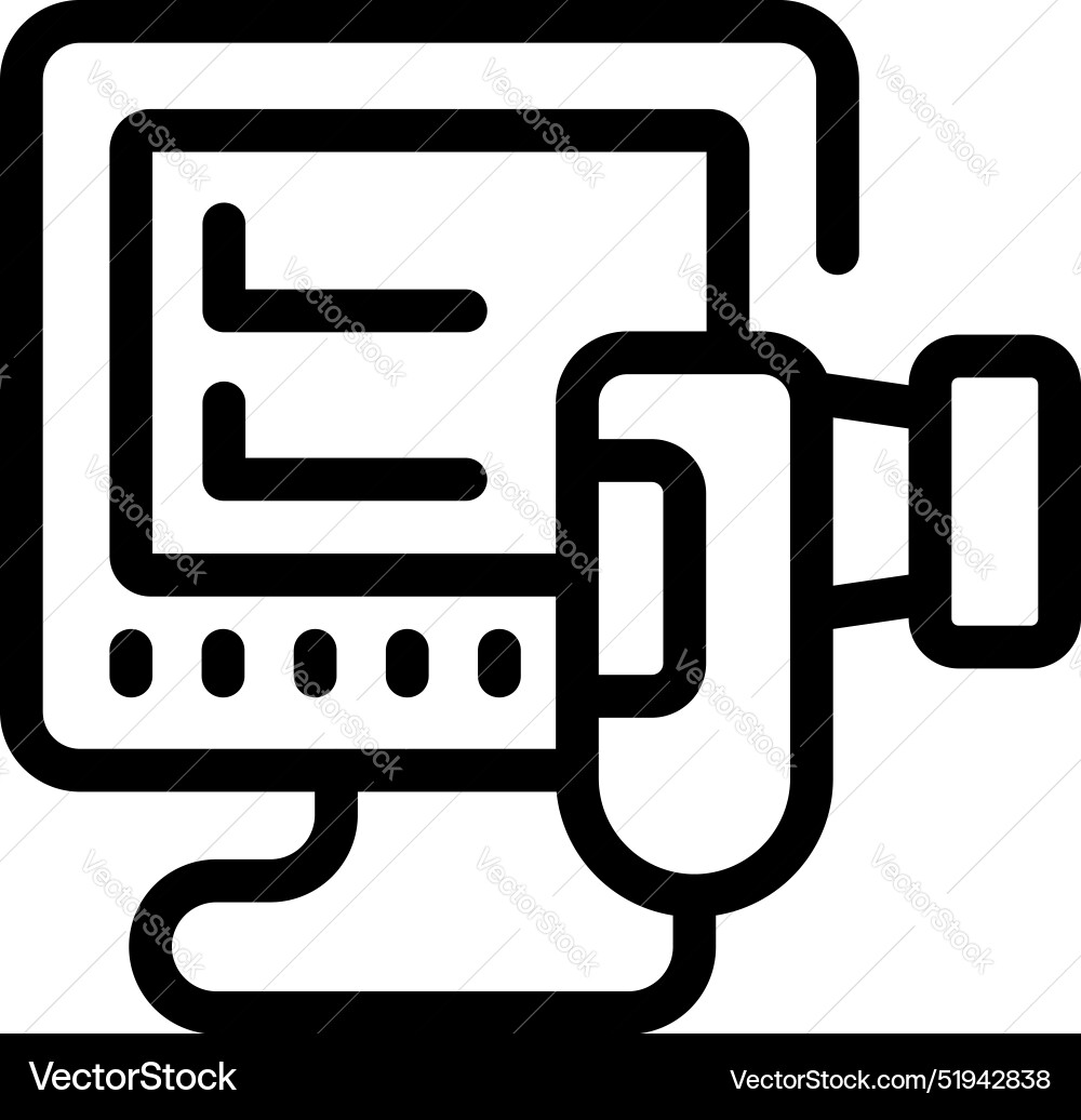 Video conference call using desktop computer icon Video conference call using desktop computer icon vector image