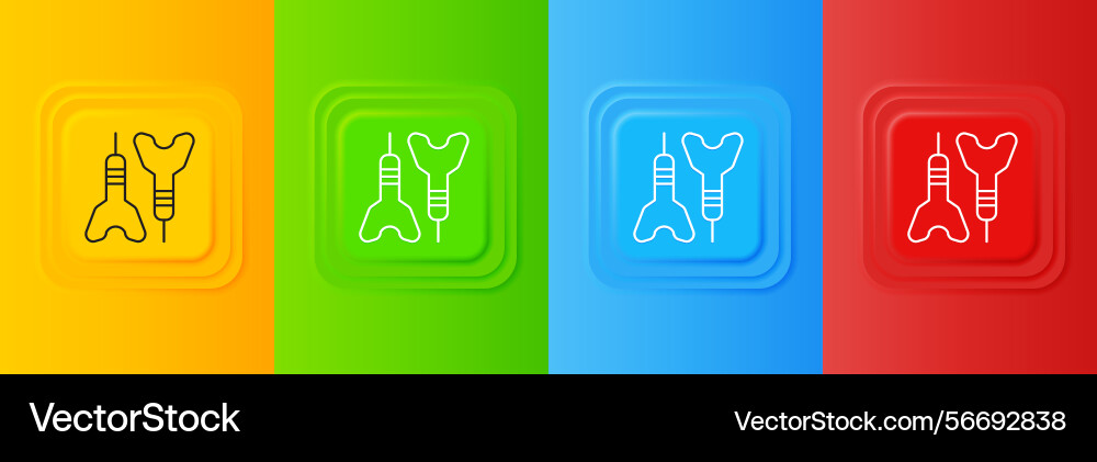 White dart arrow icon isolated on colorful Vector Image