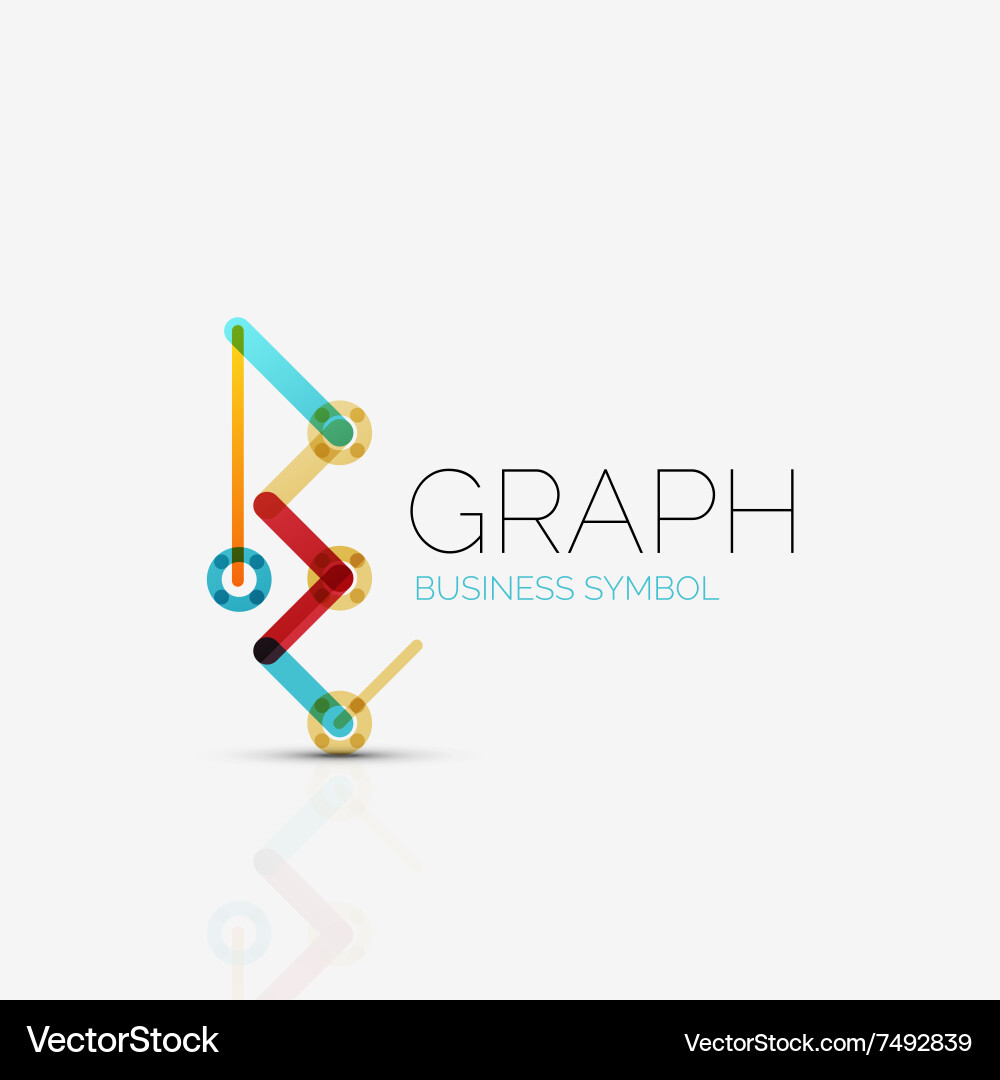 Abstract logo idea linear chart or graph Vector Image