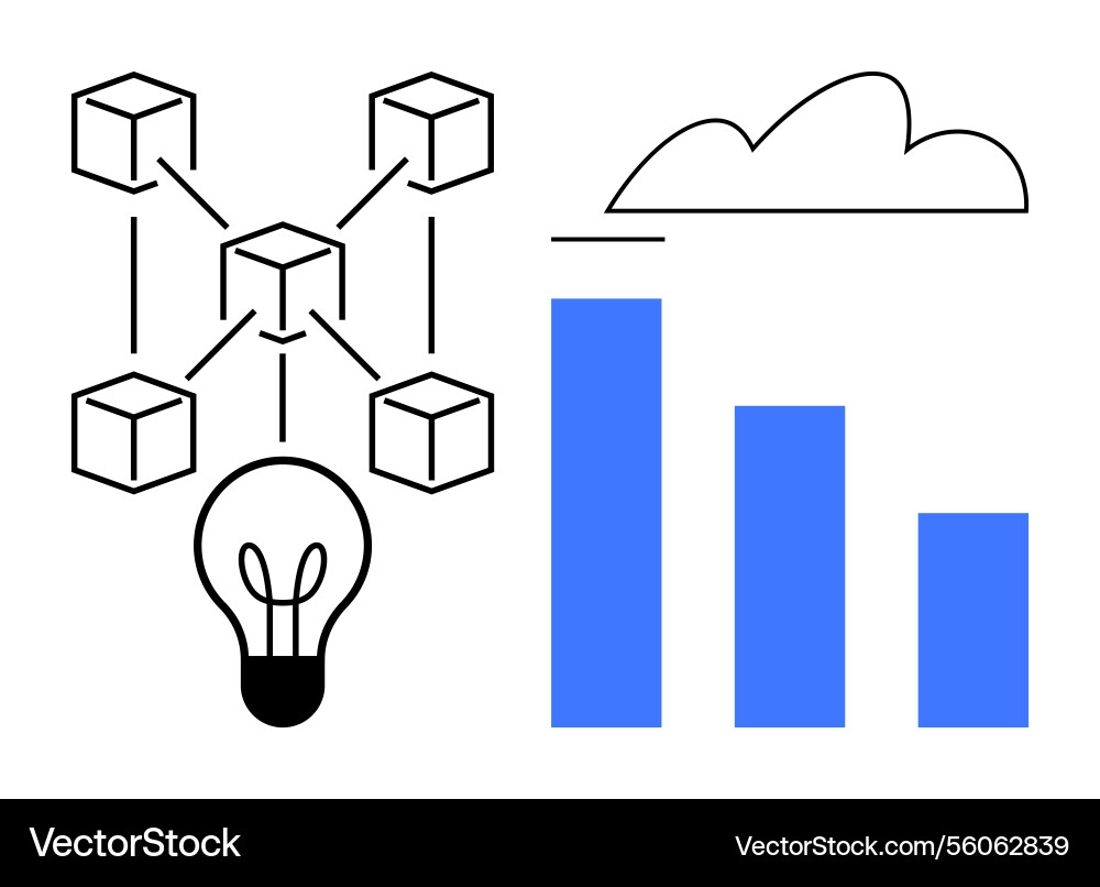 Blockchain Netzwerk Cloud Computing und Daten Blockchain Netzwerk Cloud Computing und Daten vektorbild