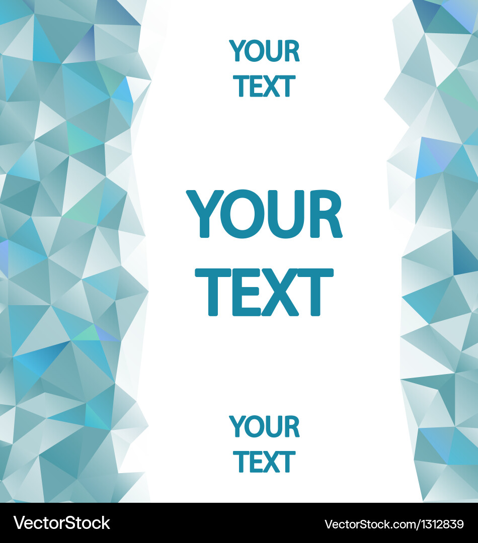 Blue polygons background with place for your text vector image