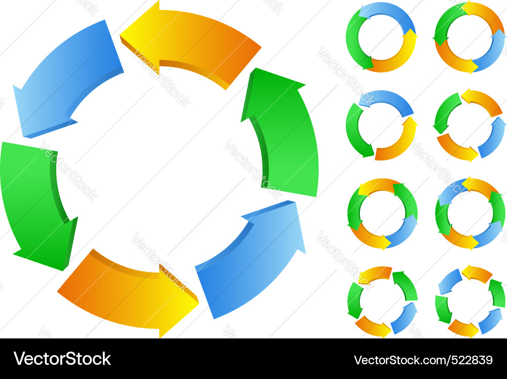 Circular Progress with Arrows vector image