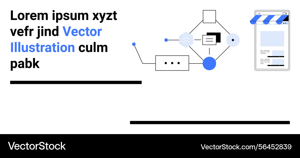 Connecting digital interfaces through simplified Connecting digital interfaces through simplified vector image