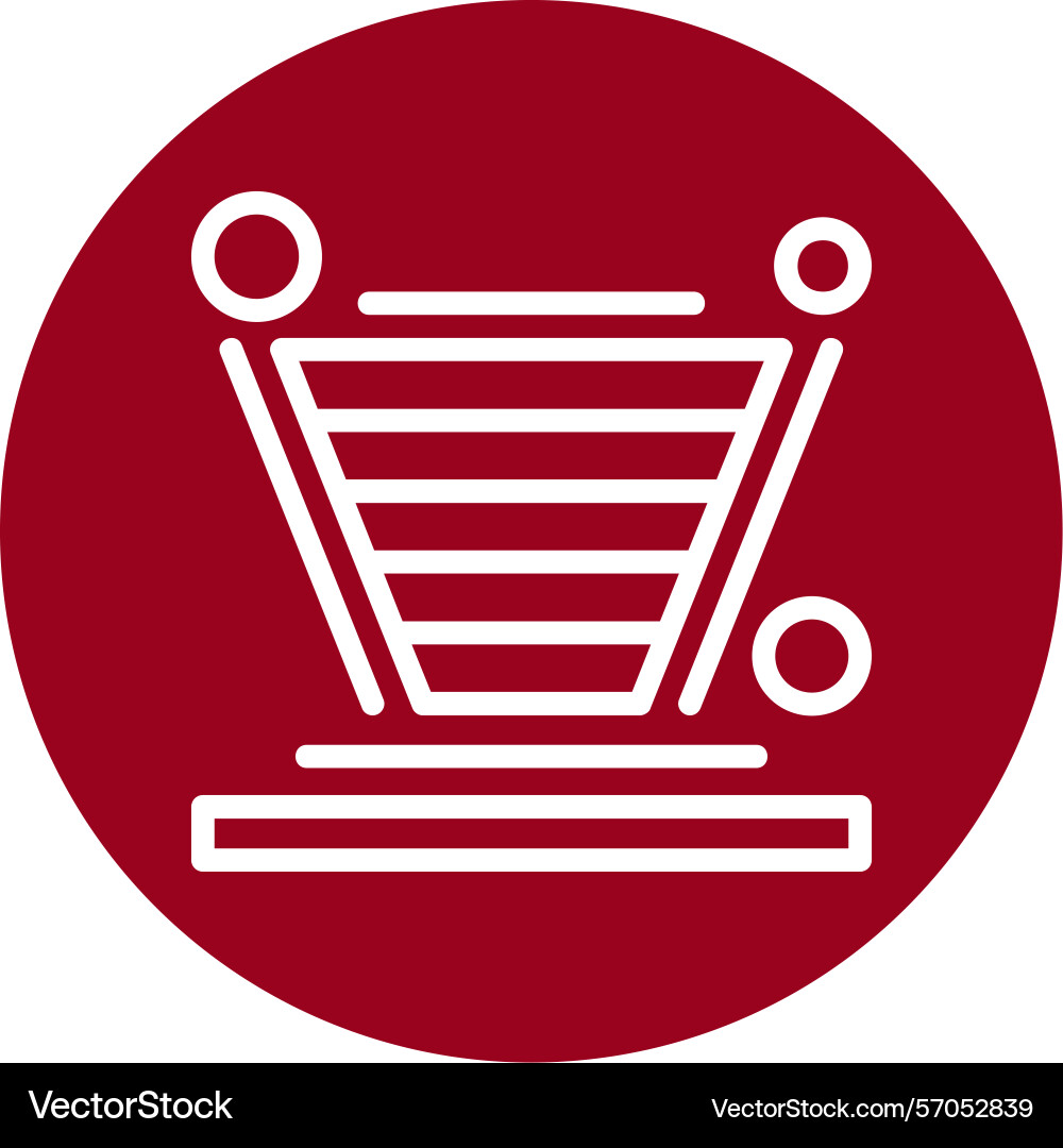 Funnel chart line circle style icon design Vector Image