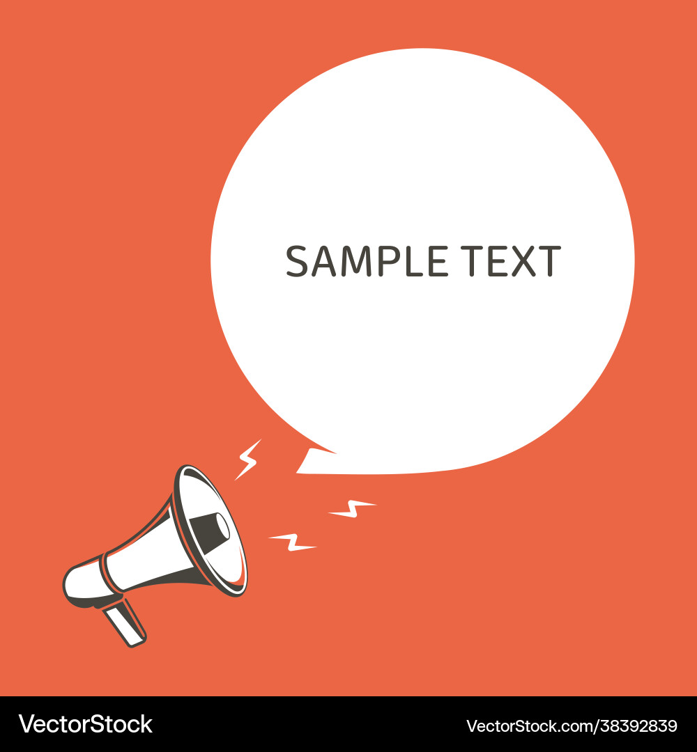 Megaphone with text Vector Image