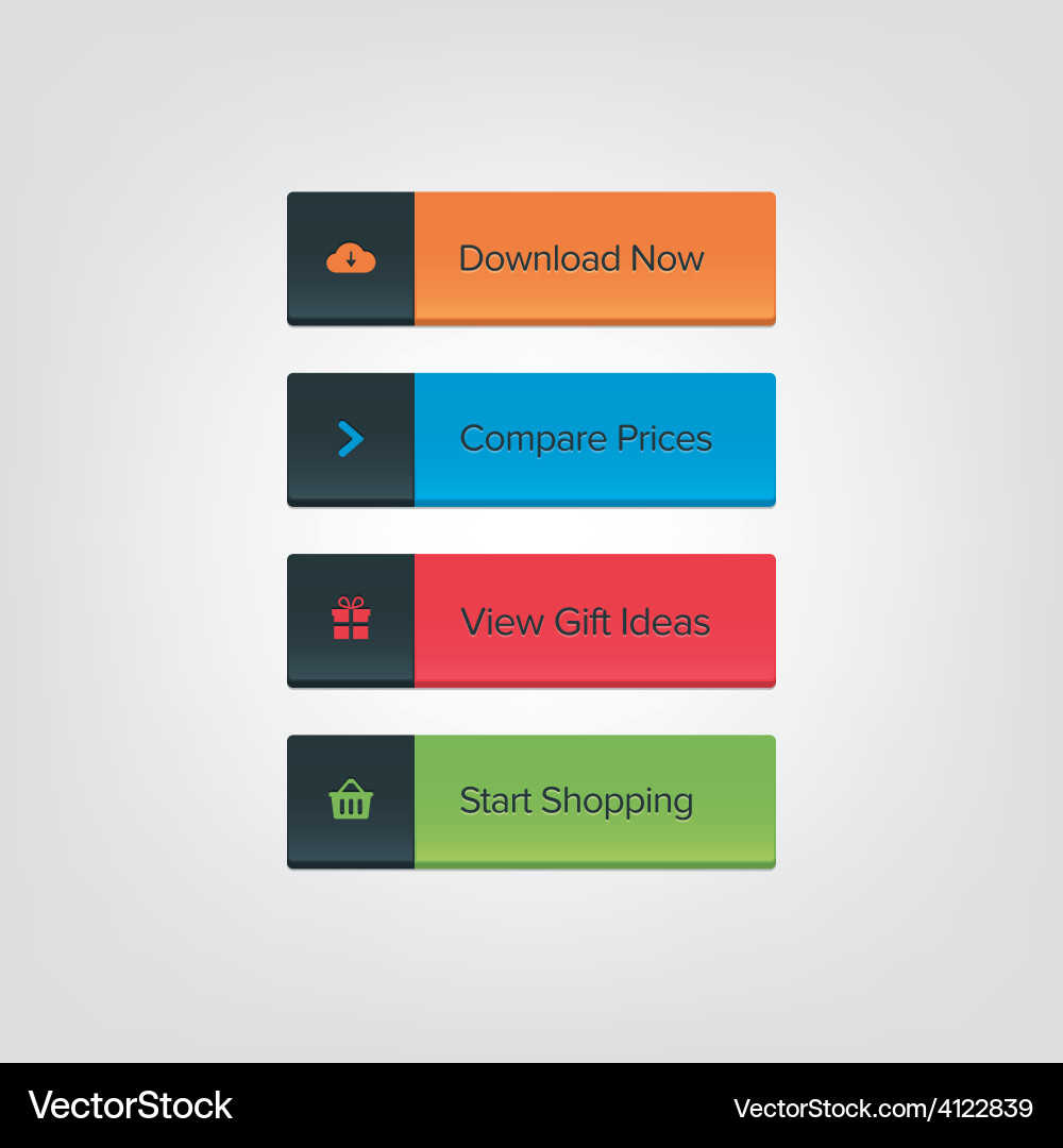Modern Call-to-Action Buttons vector image