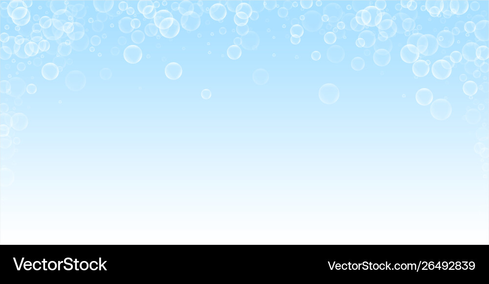 Random soap bubbles abstract background blowing b vector image