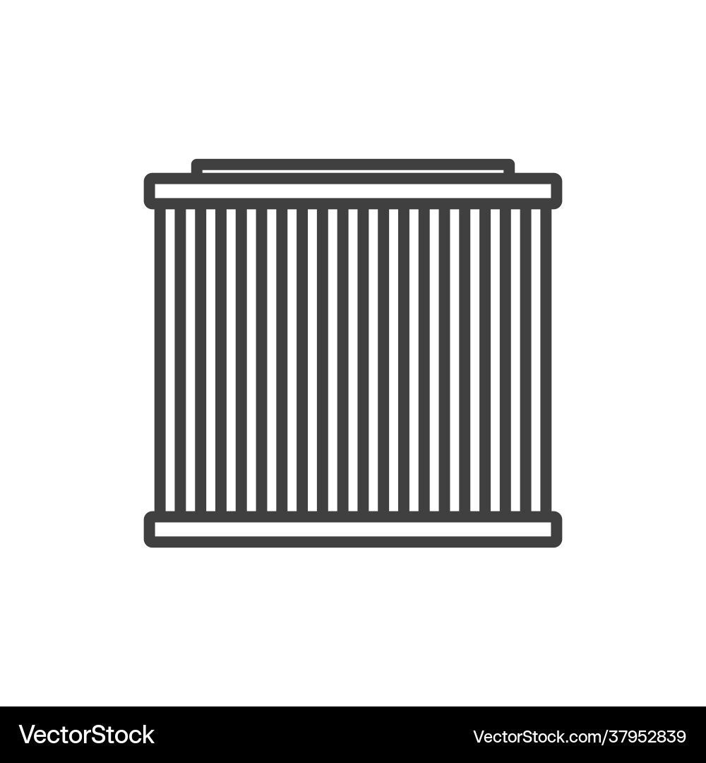 Round shape air filter icon a simple linear image Round shape air filter icon a simple linear image vector image
