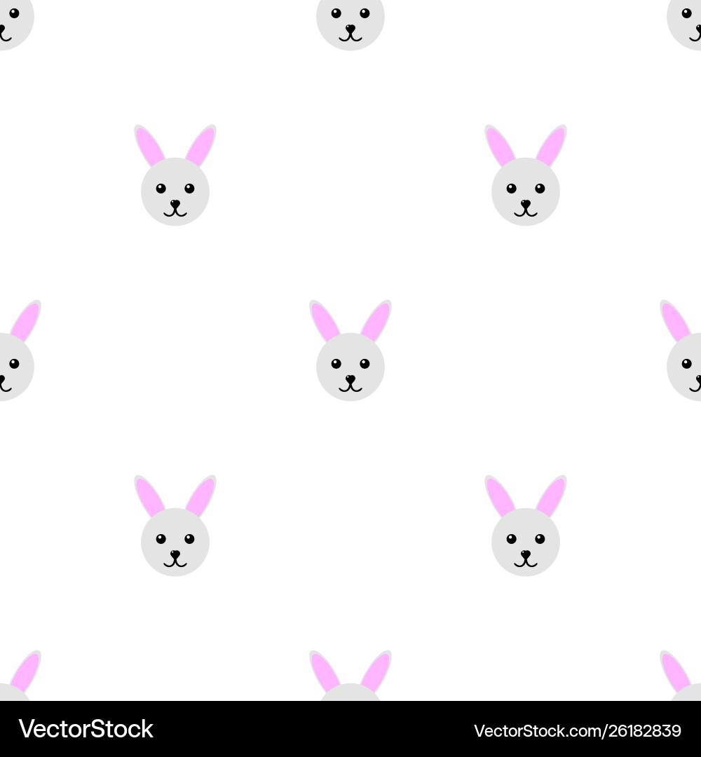Seamless pattern with cute rabbit for design web vector image