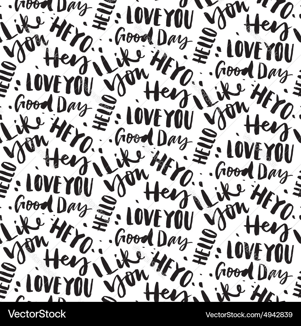 Seamless pattern with greetings vector image