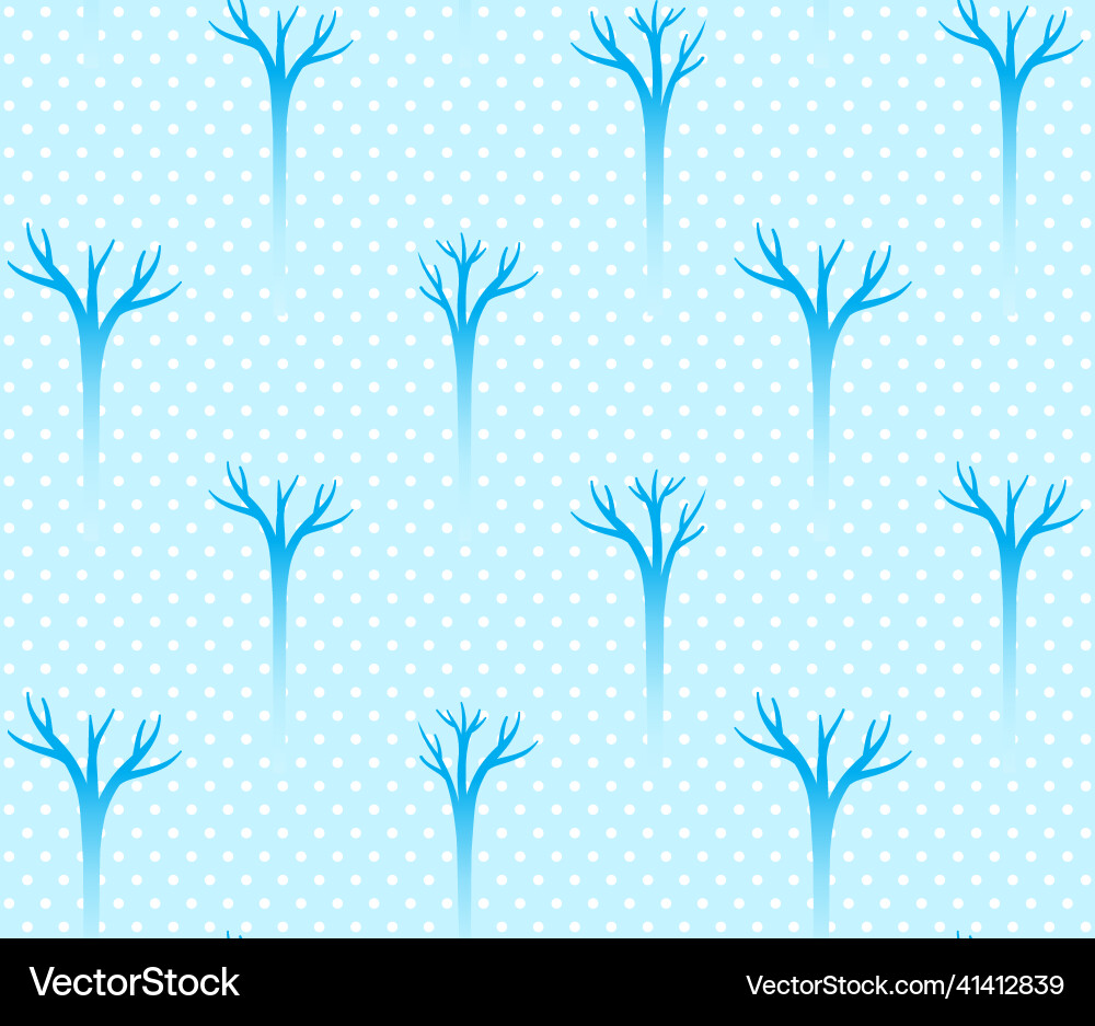 Seamless winter tree pattern Seamless winter tree pattern vector image