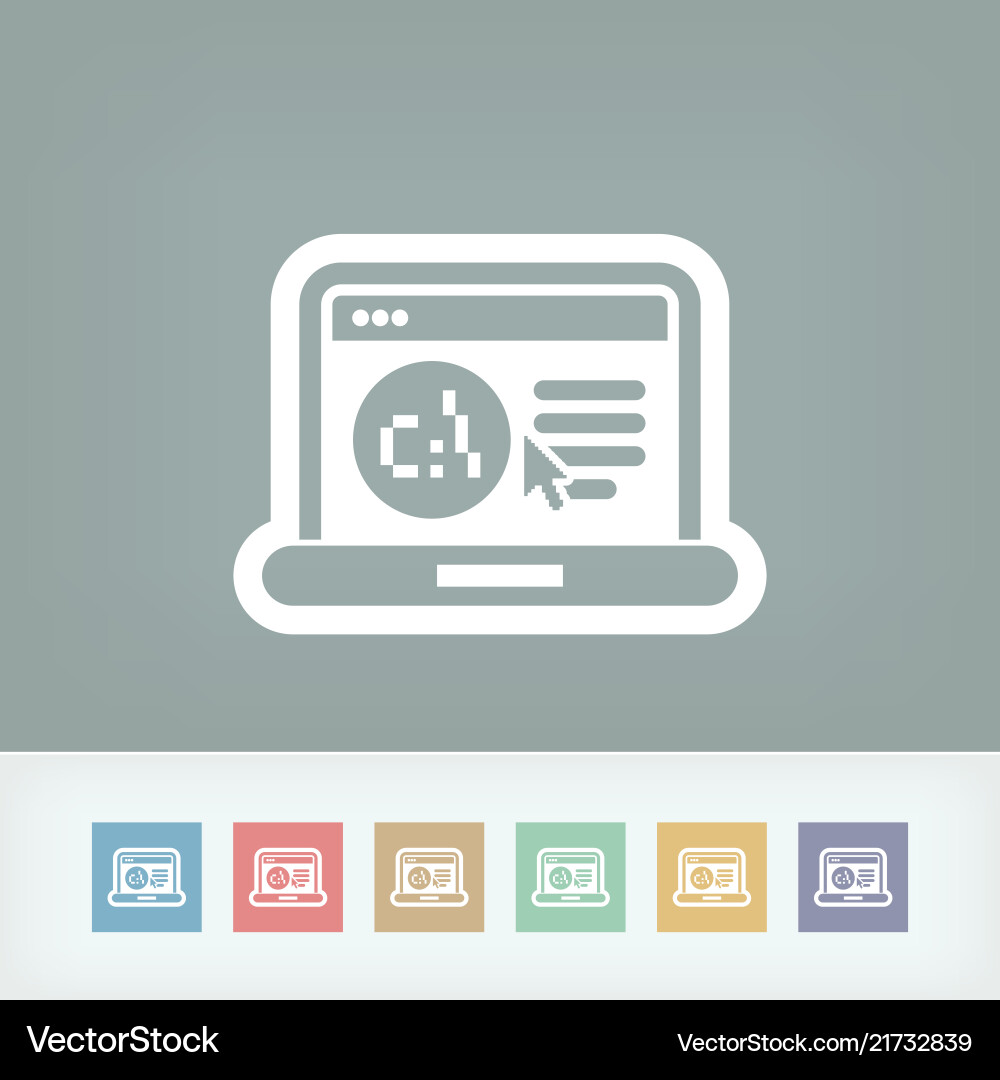 Software language webpage icon vector image