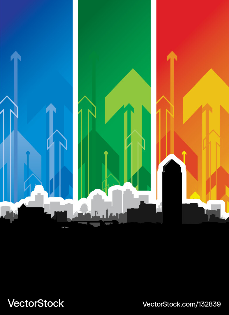 Urban Skyline Gradient Vektorbild